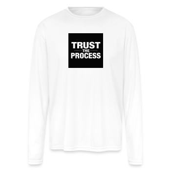 Trust the Process Mindset - Men's Moisture Wicking Performance Long Sleeve T-Shirt - white - Front