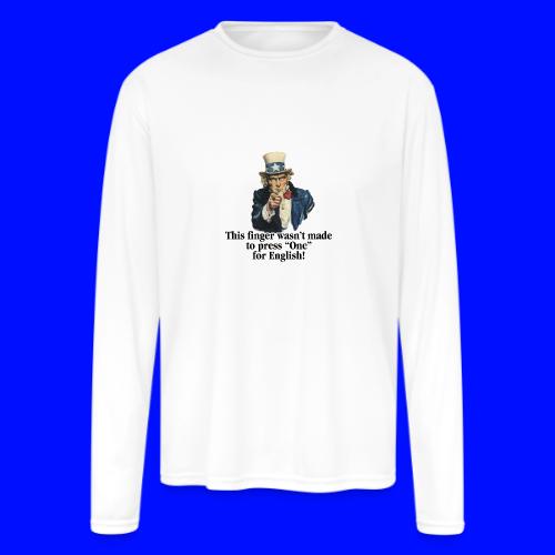 Uncle Sam - Finger - Men's Moisture Wicking Performance Long Sleeve T-Shirt