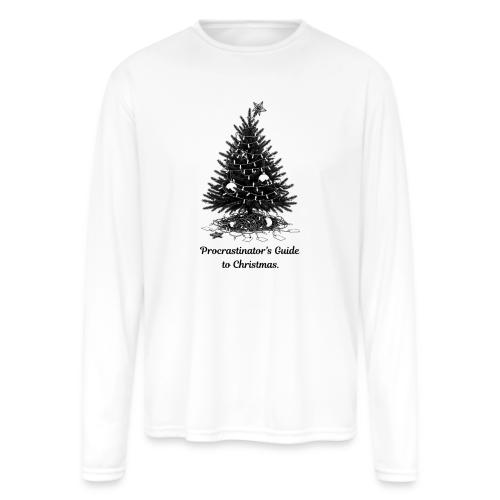 Procrastinator's Guide Christmas T-Shirt - Men's Moisture Wicking Performance Long Sleeve T-Shirt