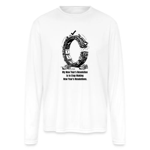 The Resolution Loop - Sarcastic New Year's T-Shirt - Men's Moisture Wicking Performance Long Sleeve T-Shirt