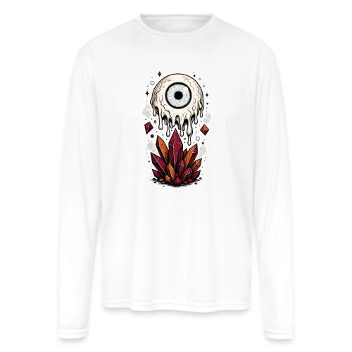 Melting Eyeball - Men's Moisture Wicking Performance Long Sleeve T-Shirt