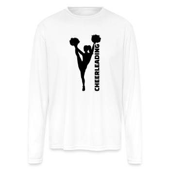 Cheerleading - Men's Moisture Wicking Performance Long Sleeve T-Shirt - white - Front
