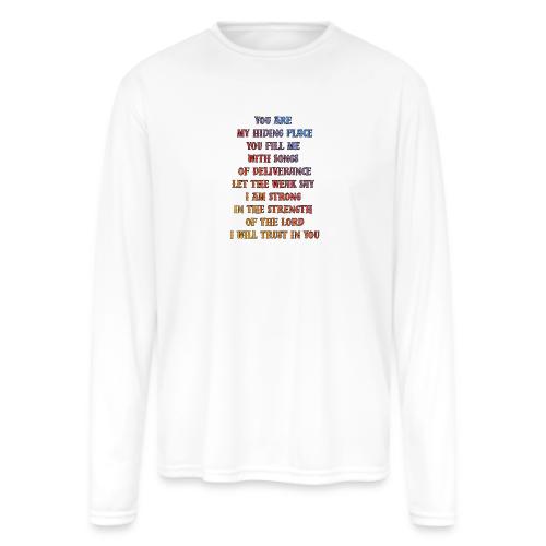 You Are My Hiding Place - Men's Moisture Wicking Performance Long Sleeve T-Shirt