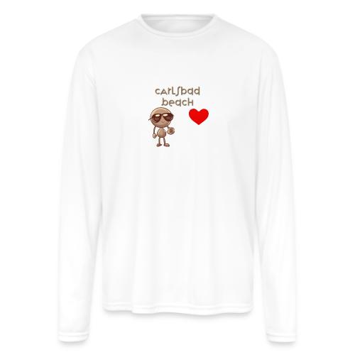 Smoon City_Carlsbad Beach - Men's Moisture Wicking Performance Long Sleeve T-Shirt