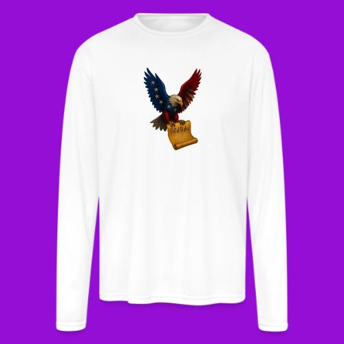 Bill of Rights Bald Eagle - Men's Moisture Wicking Performance Long Sleeve T-Shirt