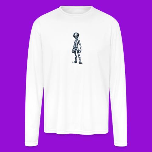 Silver Alien - Men's Moisture Wicking Performance Long Sleeve T-Shirt