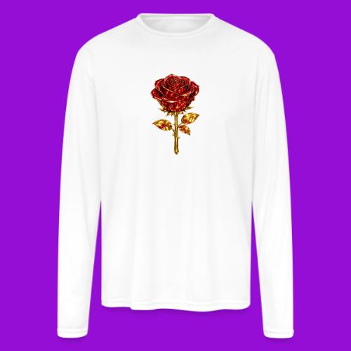 Golden Rose - Men's Moisture Wicking Performance Long Sleeve T-Shirt