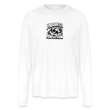 Progress Not Perfection Windsurf - Men's Moisture Wicking Performance Long Sleeve T-Shirt - white - Front