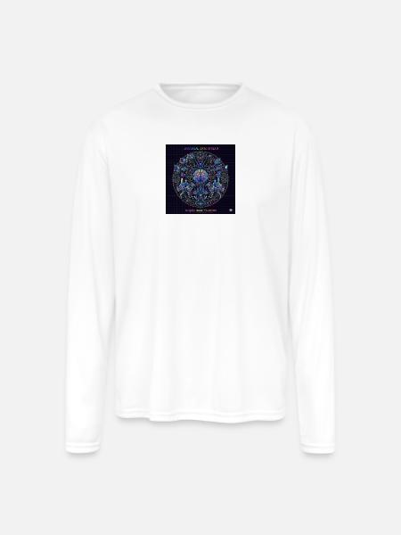 Universal Data Stream - Men's Moisture Wicking Performance Long Sleeve T-Shirt - white