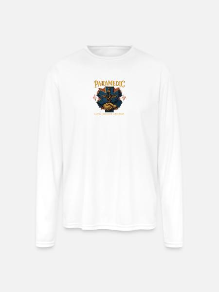 Paramedic  - Men's Moisture Wicking Performance Long Sleeve T-Shirt - white