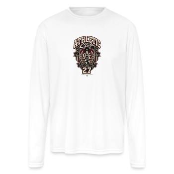 Athletic Club Crest 27 - Men's Moisture Wicking Performance Long Sleeve T-Shirt - white - Front