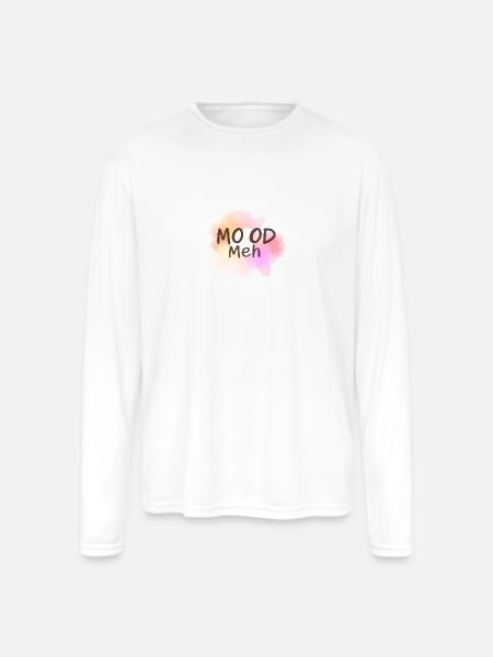 mood meh - Men's Moisture Wicking Performance Long Sleeve T-Shirt - white