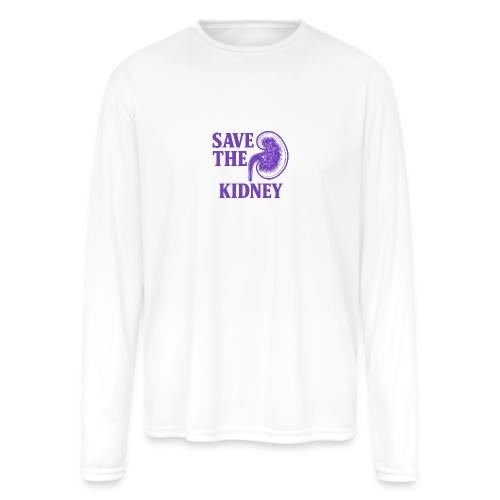 Save the kidney - Men's Moisture Wicking Performance Long Sleeve T-Shirt
