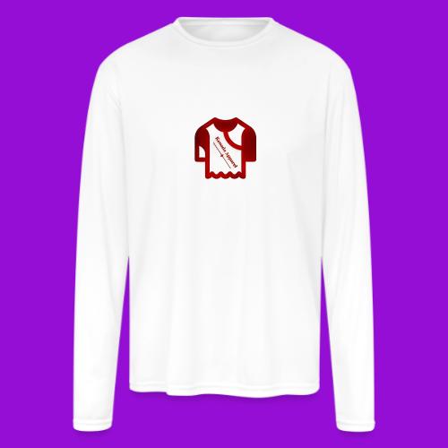 Kenada Logo white spray - Men's Moisture Wicking Performance Long Sleeve T-Shirt