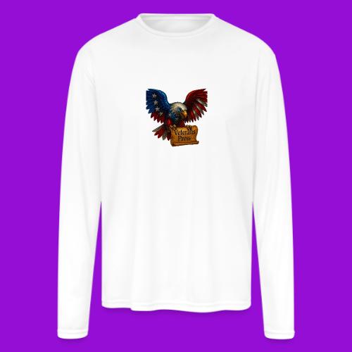 Veterans Press Bald Eagle - Men's Moisture Wicking Performance Long Sleeve T-Shirt