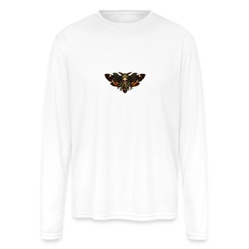 Cthulhu Moth Skull - Men's Moisture Wicking Performance Long Sleeve T-Shirt