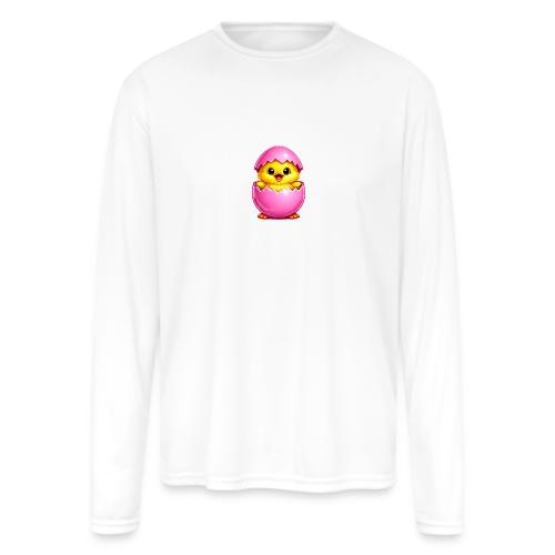 Easter Chick Pink - Men's Moisture Wicking Performance Long Sleeve T-Shirt