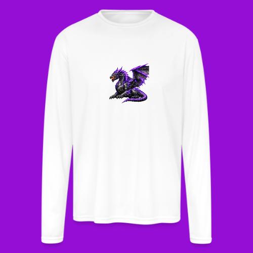 Neon Dragon at Rest - Men's Moisture Wicking Performance Long Sleeve T-Shirt