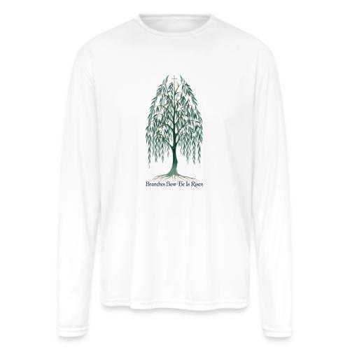 Easter Branches Bow Willow T Shirt, Easter Gift - Men's Moisture Wicking Performance Long Sleeve T-Shirt