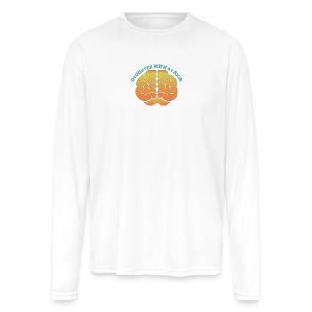 Daughter With Ataxia - Men's Moisture Wicking Performance Long Sleeve T-Shirt - white - Front