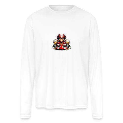 Carcadelogoracerfront - Men's Moisture Wicking Performance Long Sleeve T-Shirt
