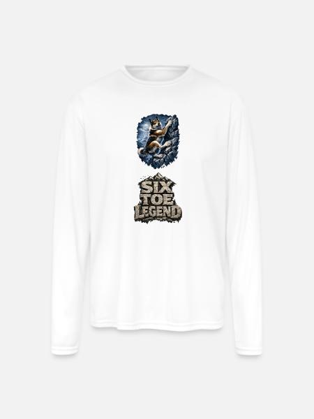 Alpine Husky Climber - Men's Moisture Wicking Performance Long Sleeve T-Shirt - white