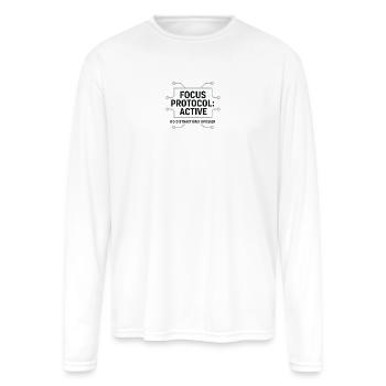 Focus Protocol Active - Men's Moisture Wicking Performance Long Sleeve T-Shirt - white - Front