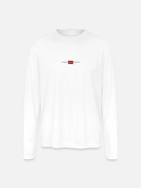 Amsterdam Flag Heartbeat - Men's Moisture Wicking Performance Long Sleeve T-Shirt - white