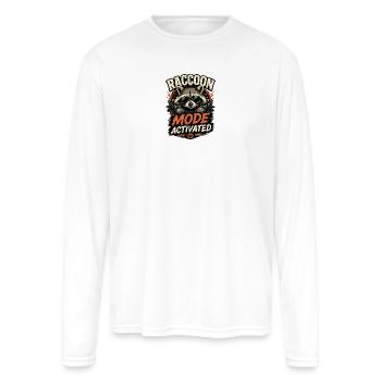 Raccoon Mode Activated - Men's Moisture Wicking Performance Long Sleeve T-Shirt - white - Front