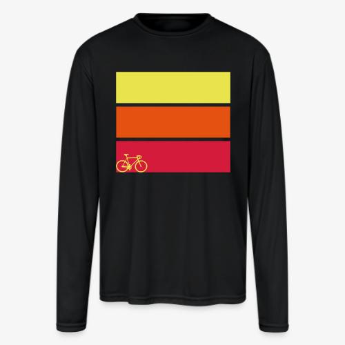 tricolor with bicycle - Men's Moisture Wicking Performance Long Sleeve T-Shirt