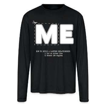 Me (dark) - Men's Moisture Wicking Performance Long Sleeve T-Shirt - black - Front