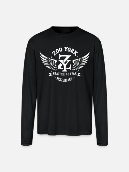 Zoo York Wings - Men's Moisture Wicking Performance Long Sleeve T-Shirt - black