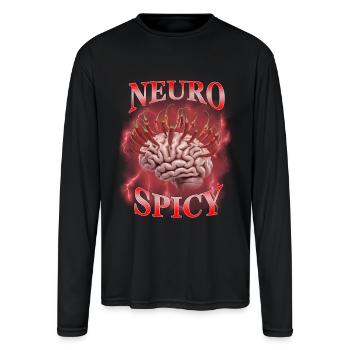 Neuro Spicy Brain - Men's Moisture Wicking Performance Long Sleeve T-Shirt - black - Front