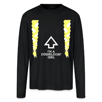 I'm A Düsseldorf Girl  - Men's Moisture Wicking Performance Long Sleeve T-Shirt - black - Front