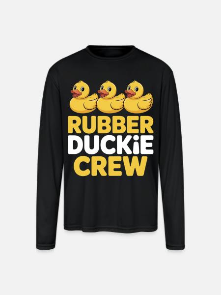 Rubber Duckie Crew - Men's Moisture Wicking Performance Long Sleeve T-Shirt - black