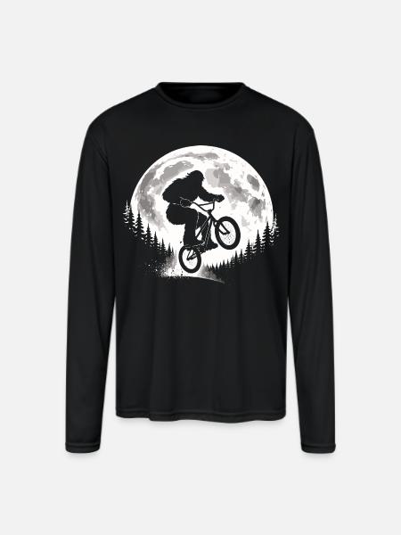 Bigfoot BMX Jump - Men's Moisture Wicking Performance Long Sleeve T-Shirt - black