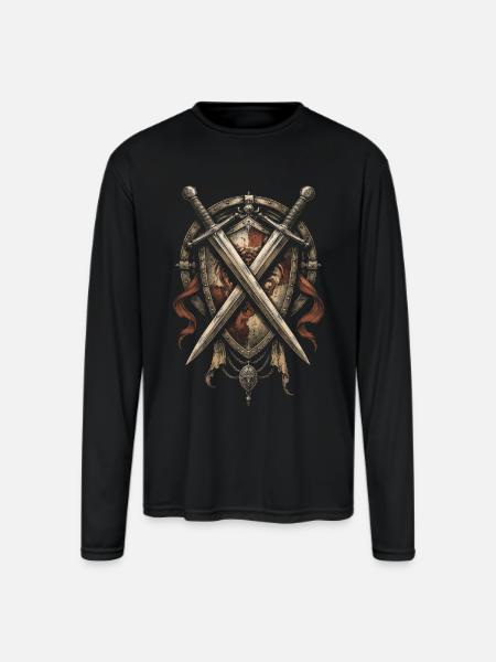 Ren Faire Medieval - Men's Moisture Wicking Performance Long Sleeve T-Shirt - black