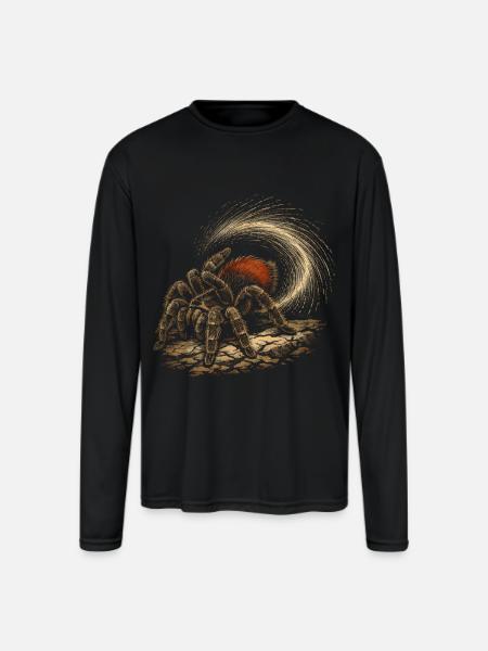 Tarantula Owner - Men's Moisture Wicking Performance Long Sleeve T-Shirt - black