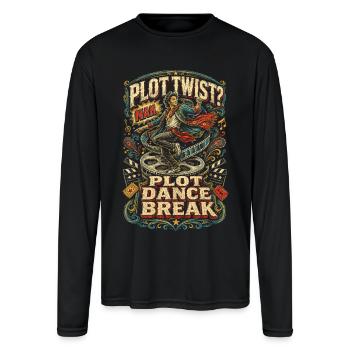 Bollywood Plot Dance Break - Men's Moisture Wicking Performance Long Sleeve T-Shirt - black - Front