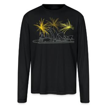 Opera House in Sydney - Men's Moisture Wicking Performance Long Sleeve T-Shirt - black - Front