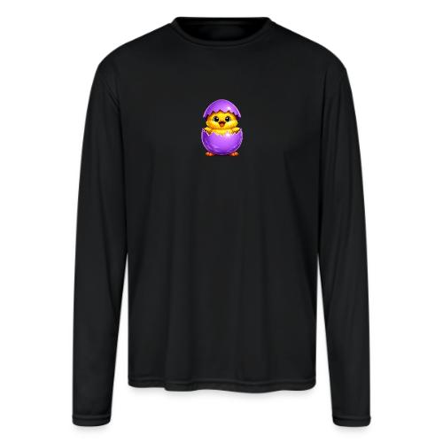 Easter Chick Purple - Men's Moisture Wicking Performance Long Sleeve T-Shirt