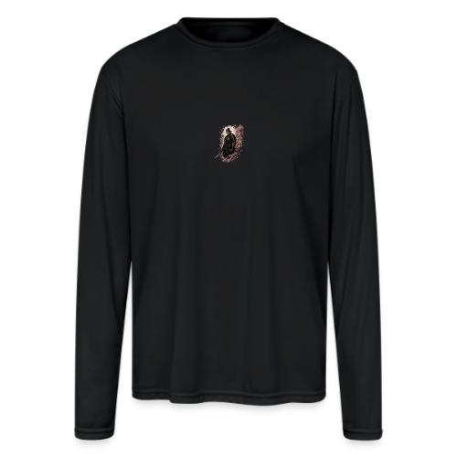 Samurai cherry blossoms - Men's Moisture Wicking Performance Long Sleeve T-Shirt