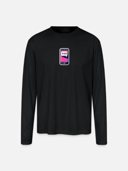 Chat bubble - Men's Moisture Wicking Performance Long Sleeve T-Shirt - black