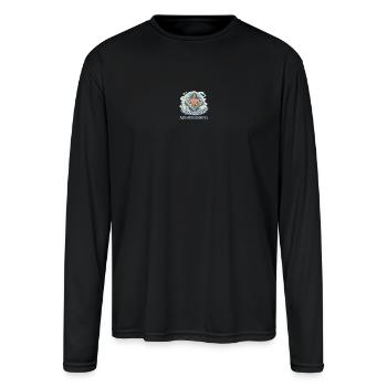 Aquarius pan - Men's Moisture Wicking Performance Long Sleeve T-Shirt - black - Front