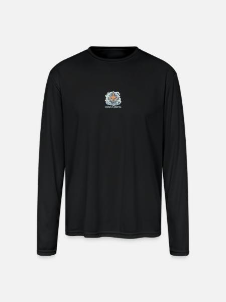 Aquarius pan - Men's Moisture Wicking Performance Long Sleeve T-Shirt - black