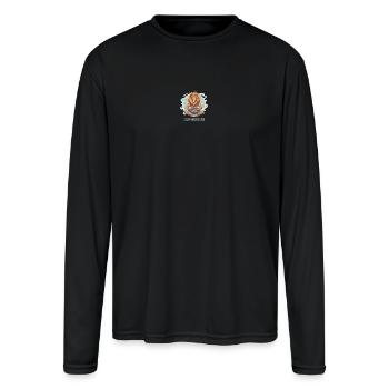 Leo Pan - Men's Moisture Wicking Performance Long Sleeve T-Shirt - black - Front