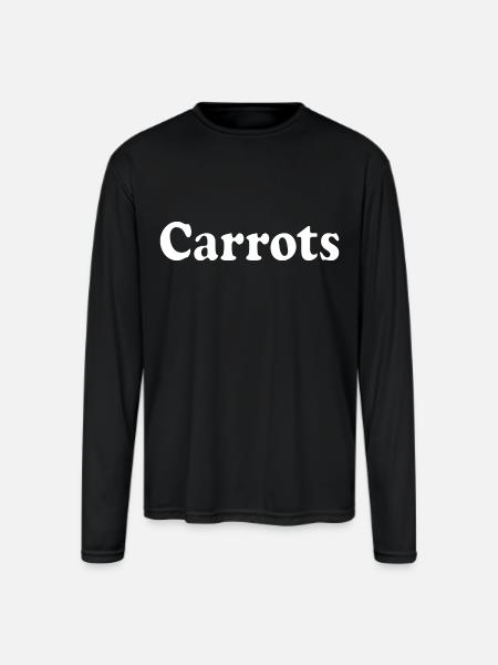 carrots - Men's Moisture Wicking Performance Long Sleeve T-Shirt - black