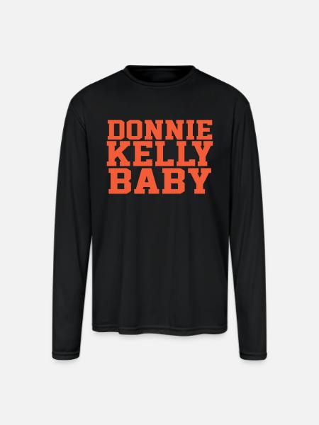 DONNIE KELLY BABY - Men's Moisture Wicking Performance Long Sleeve T-Shirt - black