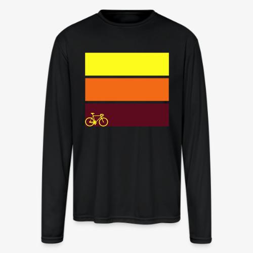 tricolor with bicycle - Men's Moisture Wicking Performance Long Sleeve T-Shirt