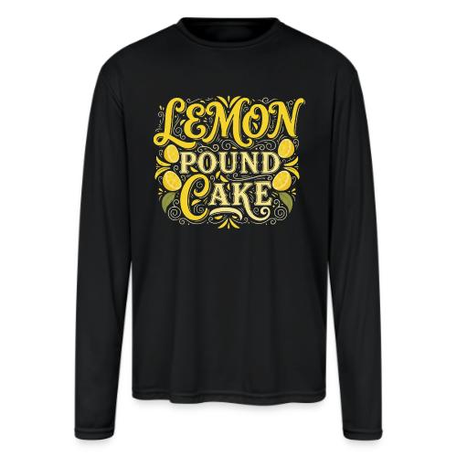 Lemon Pound Cake Vintage Flourish - Men's Moisture Wicking Performance Long Sleeve T-Shirt